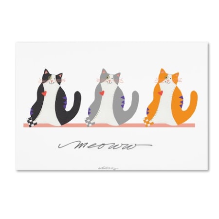 Whiskers Studio 'The Cats' Meow' Canvas Art,12x19